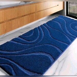 DEXDE Bathroom Rug Runner 24" X 72" Color Blue